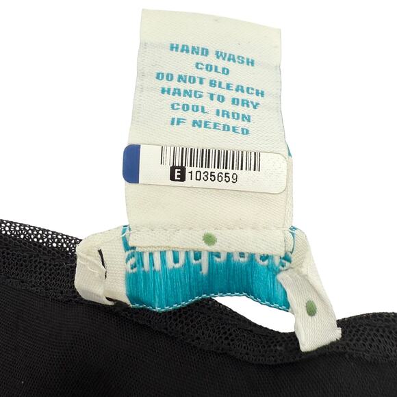 Sundance Black Mesh Blouse XS Burnt Orange Embroidered Floral Sheer Sleeve - Picture 6 of 9